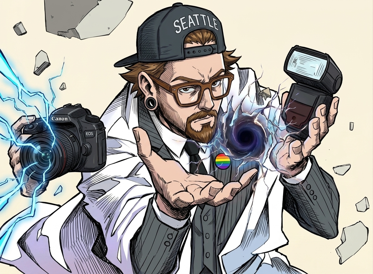Comic Photographer Portal Action Scene preview image