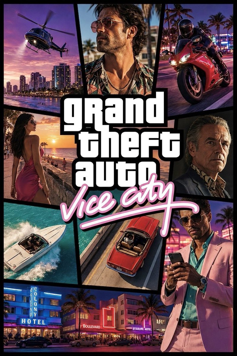 Photorealistic Vice City Cover Recreation preview image