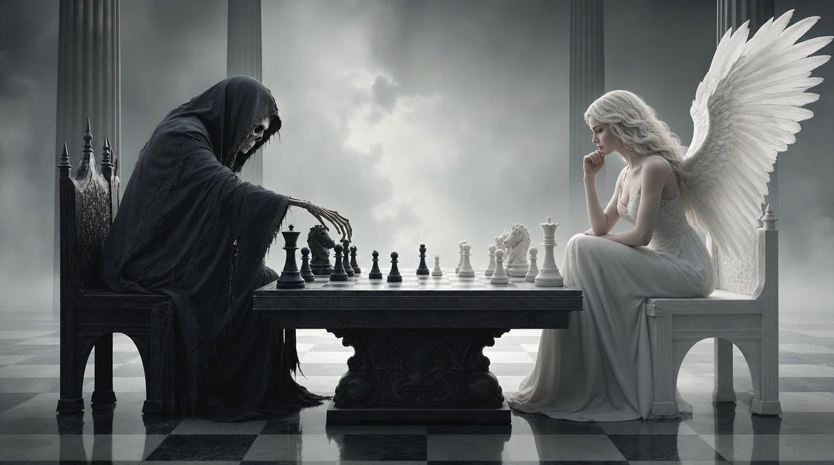 Surreal 3D Chess Match Artwork preview image