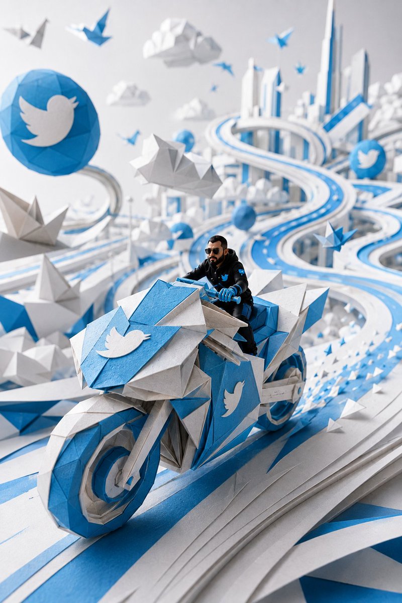 Twitter Papercraft Motorcycle City preview image