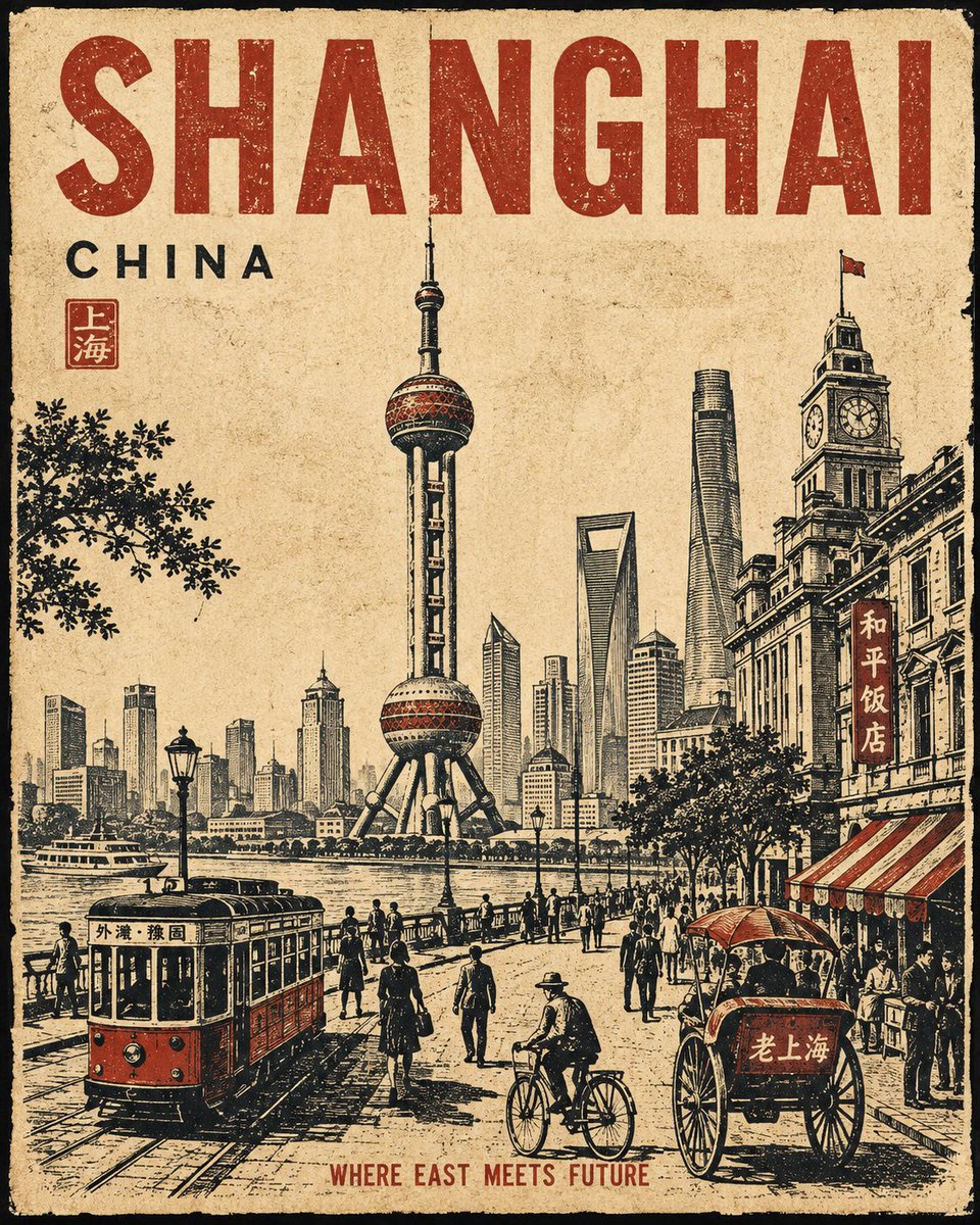 Vintage Travel Poster Series Generator preview image
