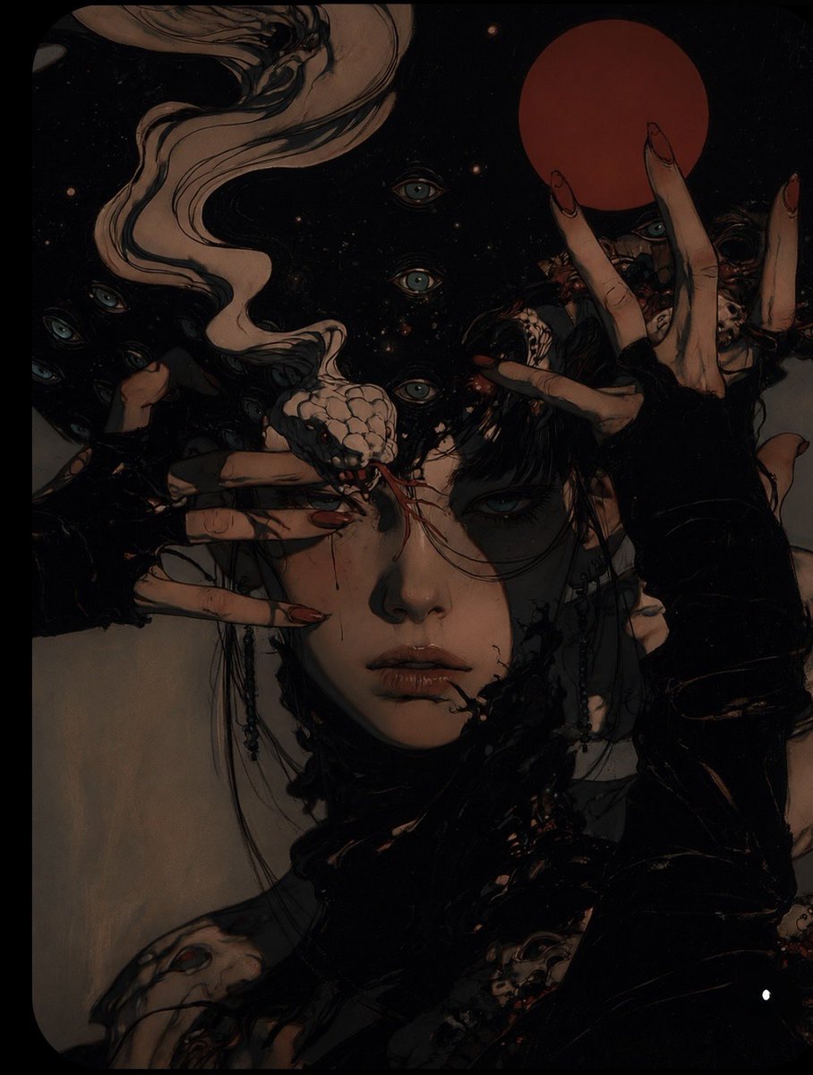 Surreal Gothic Horror Portrait preview image