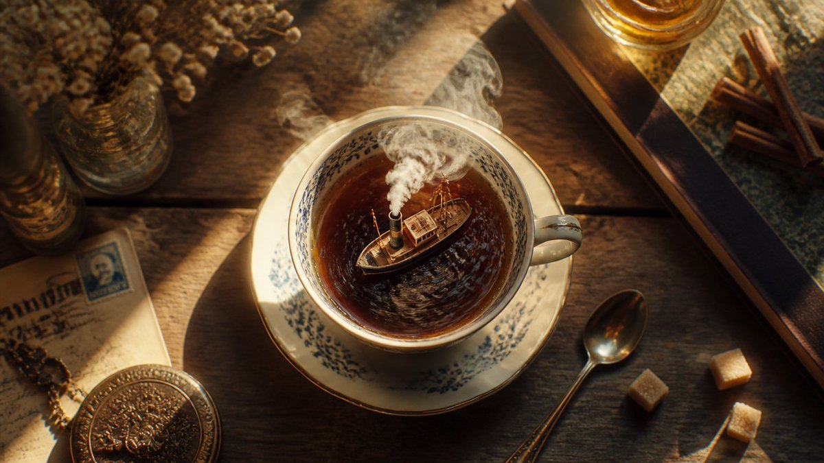 Macro Steamship in Teacup Photography preview image