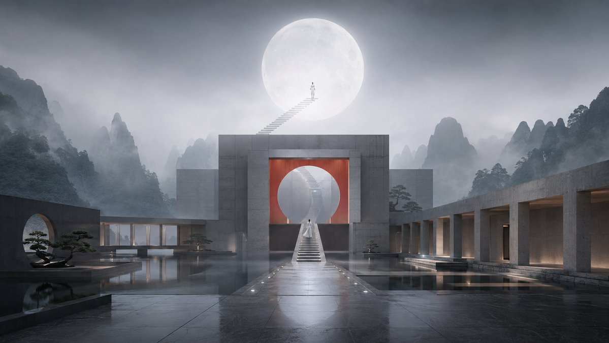 Futuristic Chinese Architecture Fusion preview image