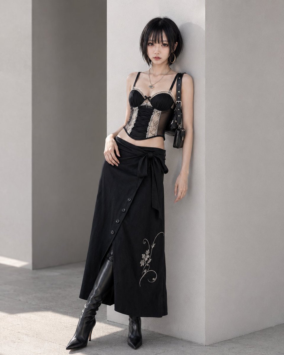 Lace Corset and Maxi Skirt Wardrobe preview image