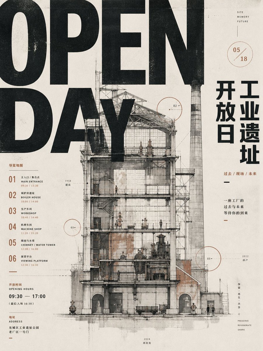 Industrial Heritage Open Day Poster preview image