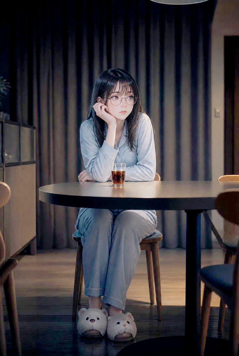 Lonely Night Dining Portrait preview image