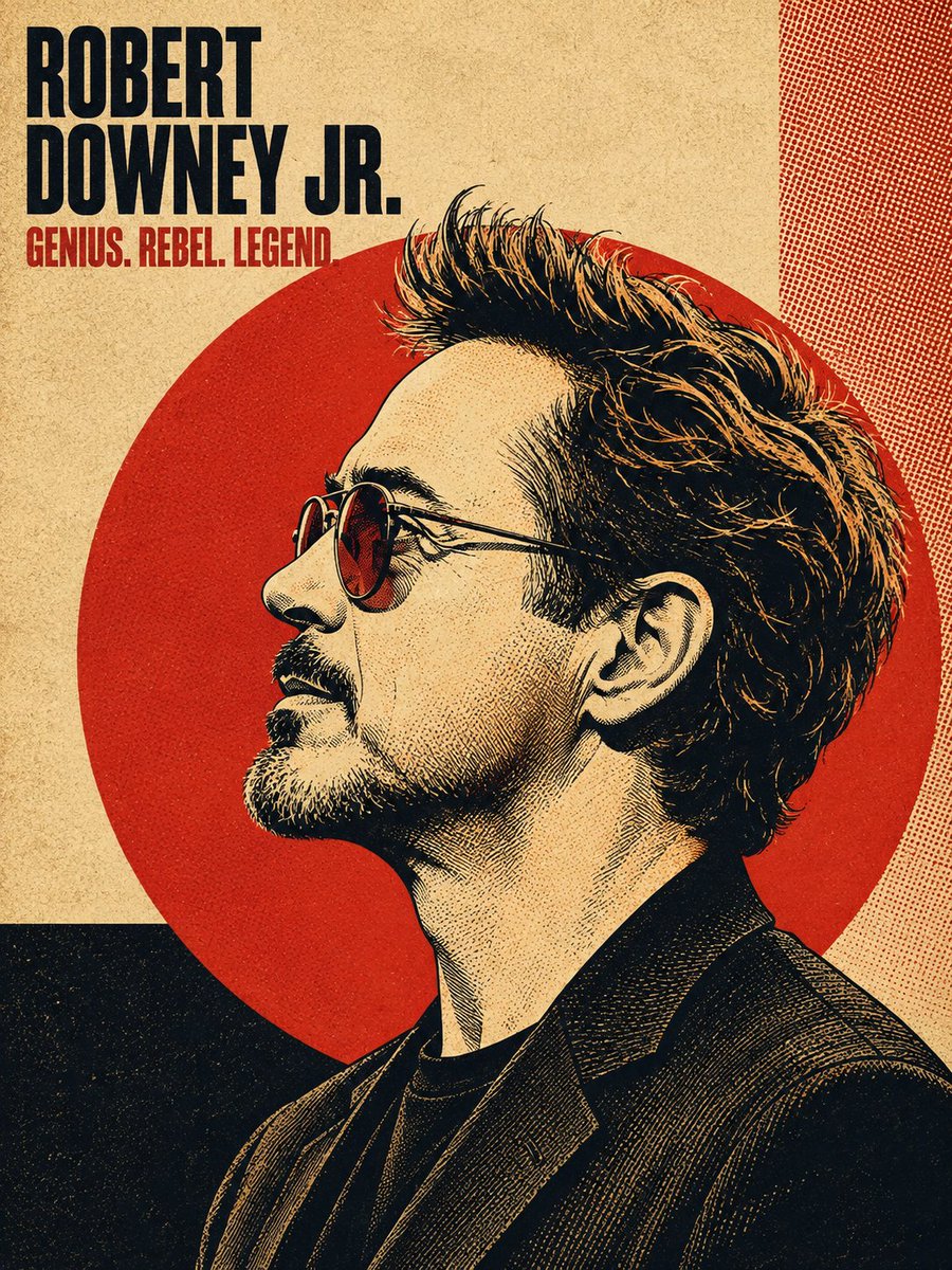 Vintage Halftone Portrait Poster preview image