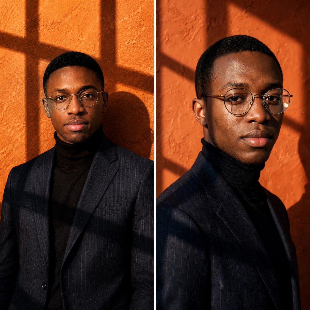 Burnt Orange Editorial Portrait Diptych preview image