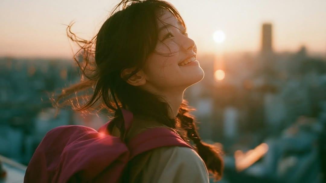 Golden Hour City Window Portrait preview image
