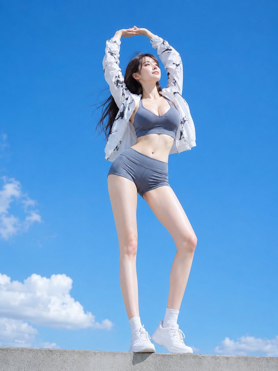 Low Angle Blue Sky Sports Outfit preview image