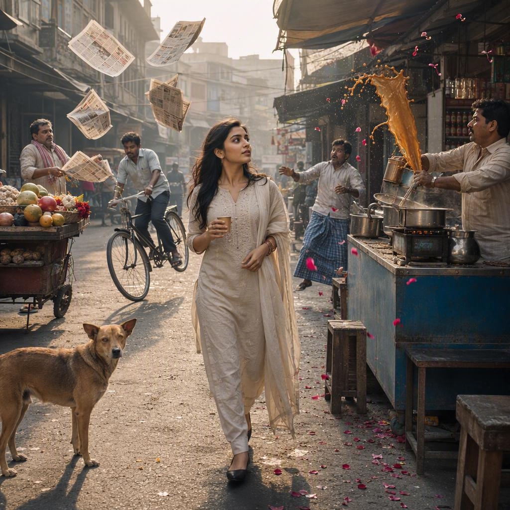 Indian Street Market Time-Freeze Photograph preview image