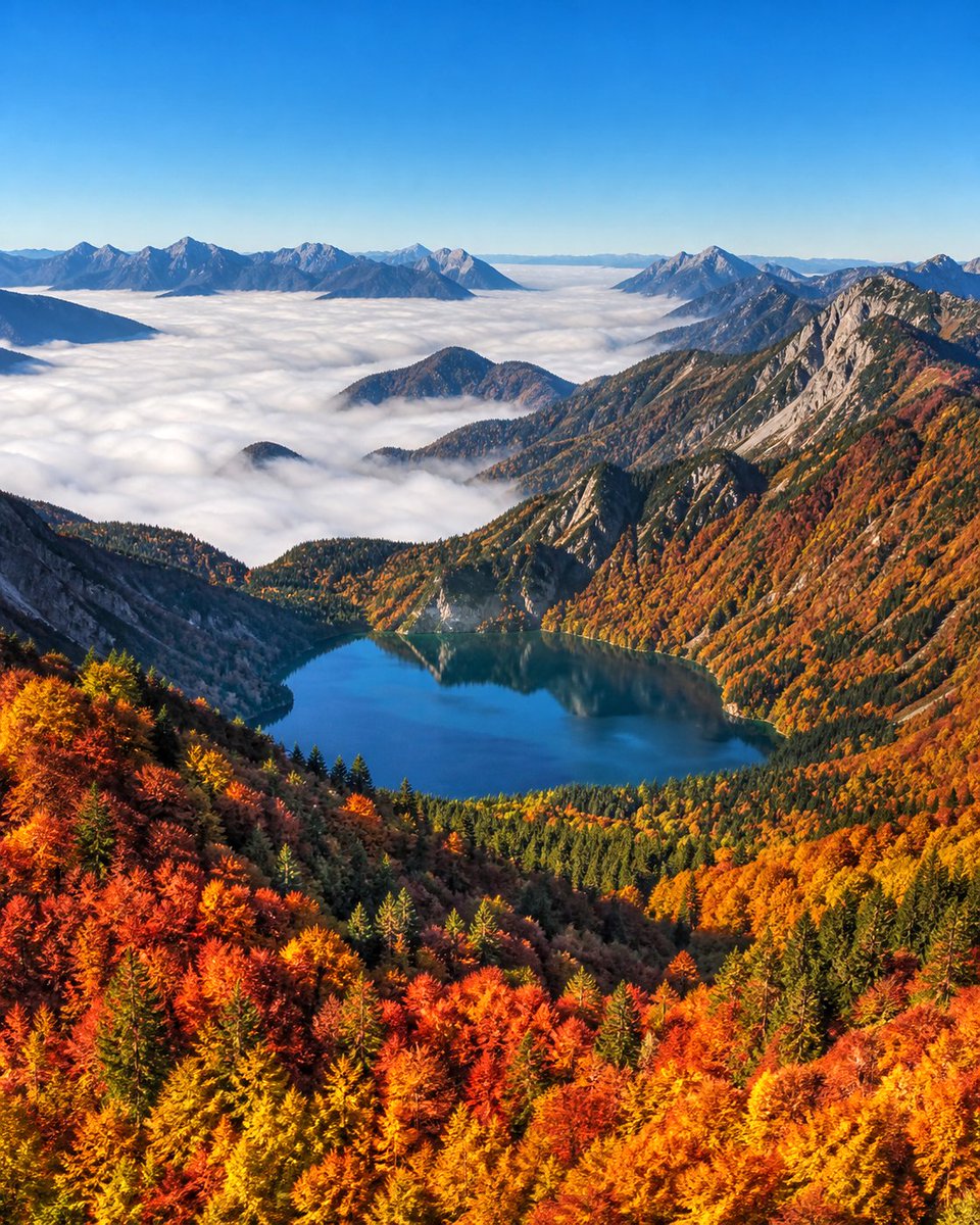 Autumn Alpine Lake Panorama preview image