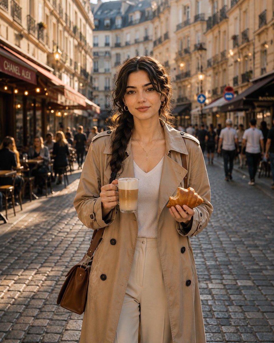 Parisian Morning Coffee Lifestyle Scene preview image