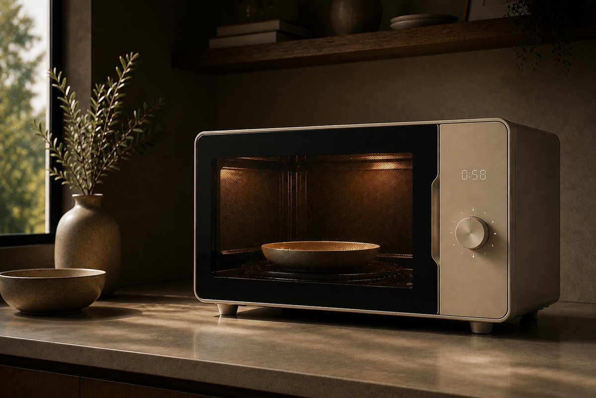 Warm Minimalist Microwave Product Photo preview image