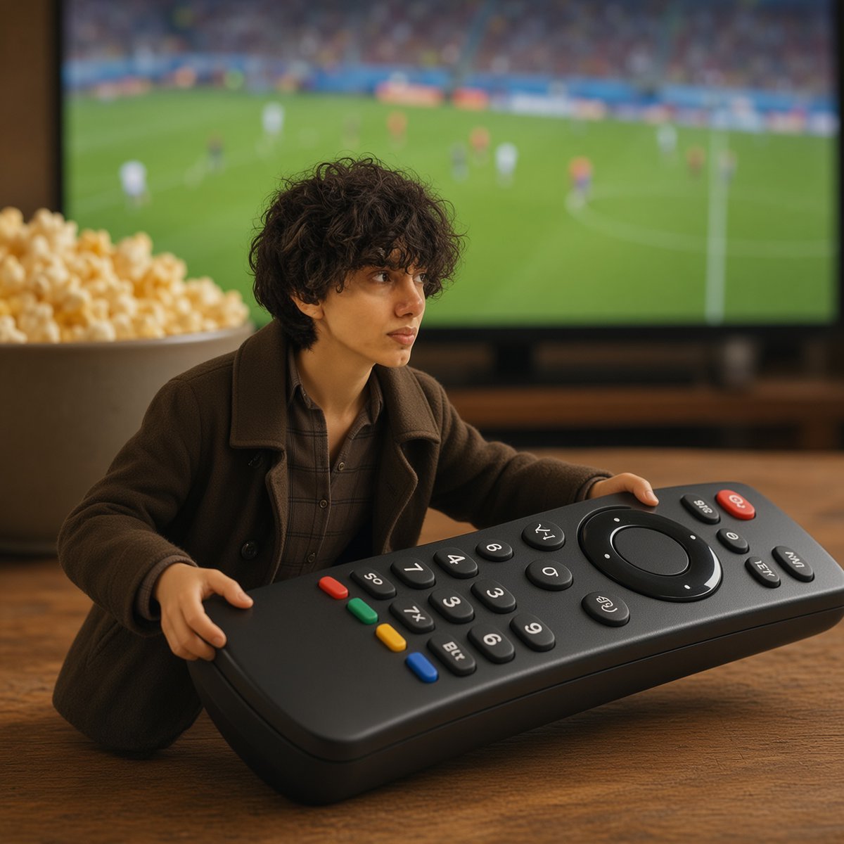 Tiny Person Lifting Giant TV Remote preview image