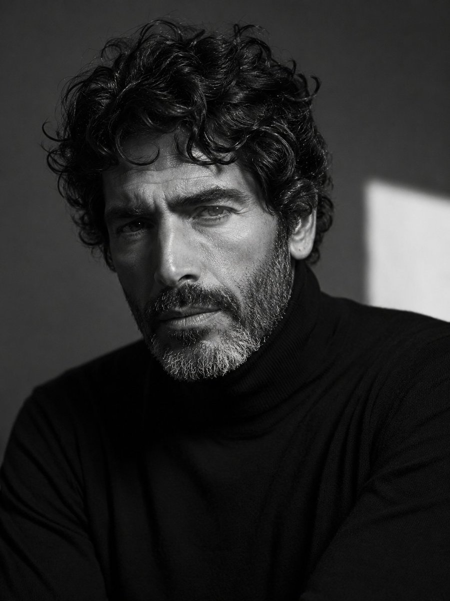 Rugged Masculine B&W Portrait preview image