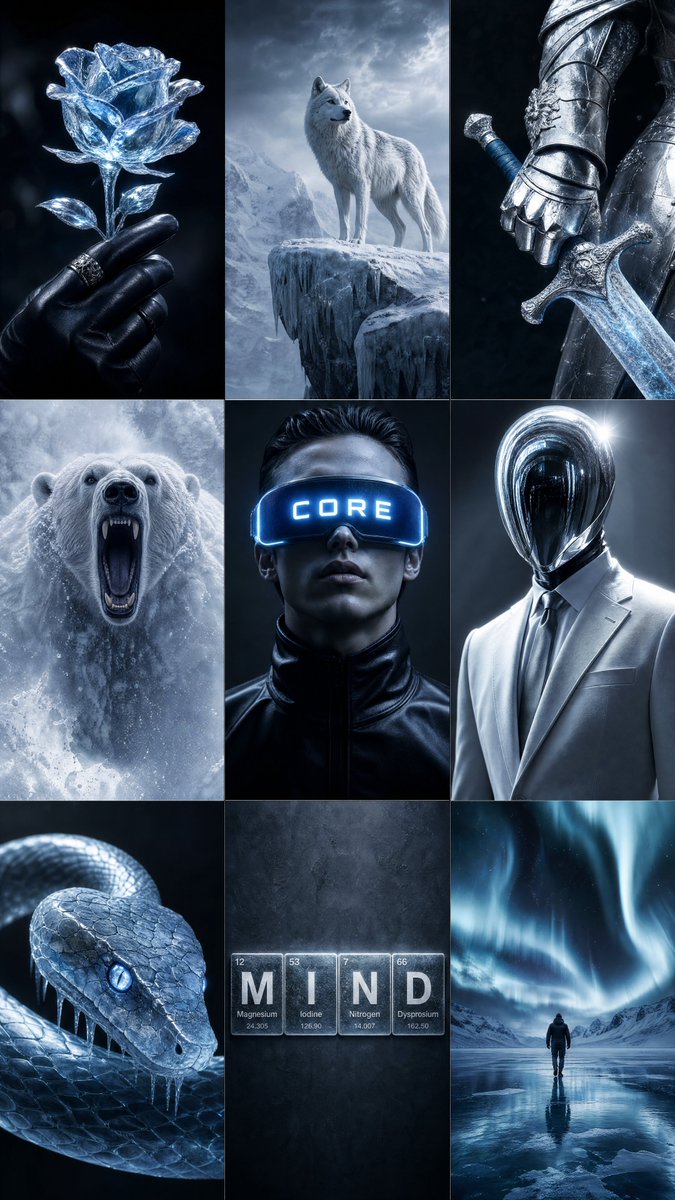 Icy Silver Luxury Mood Board preview image