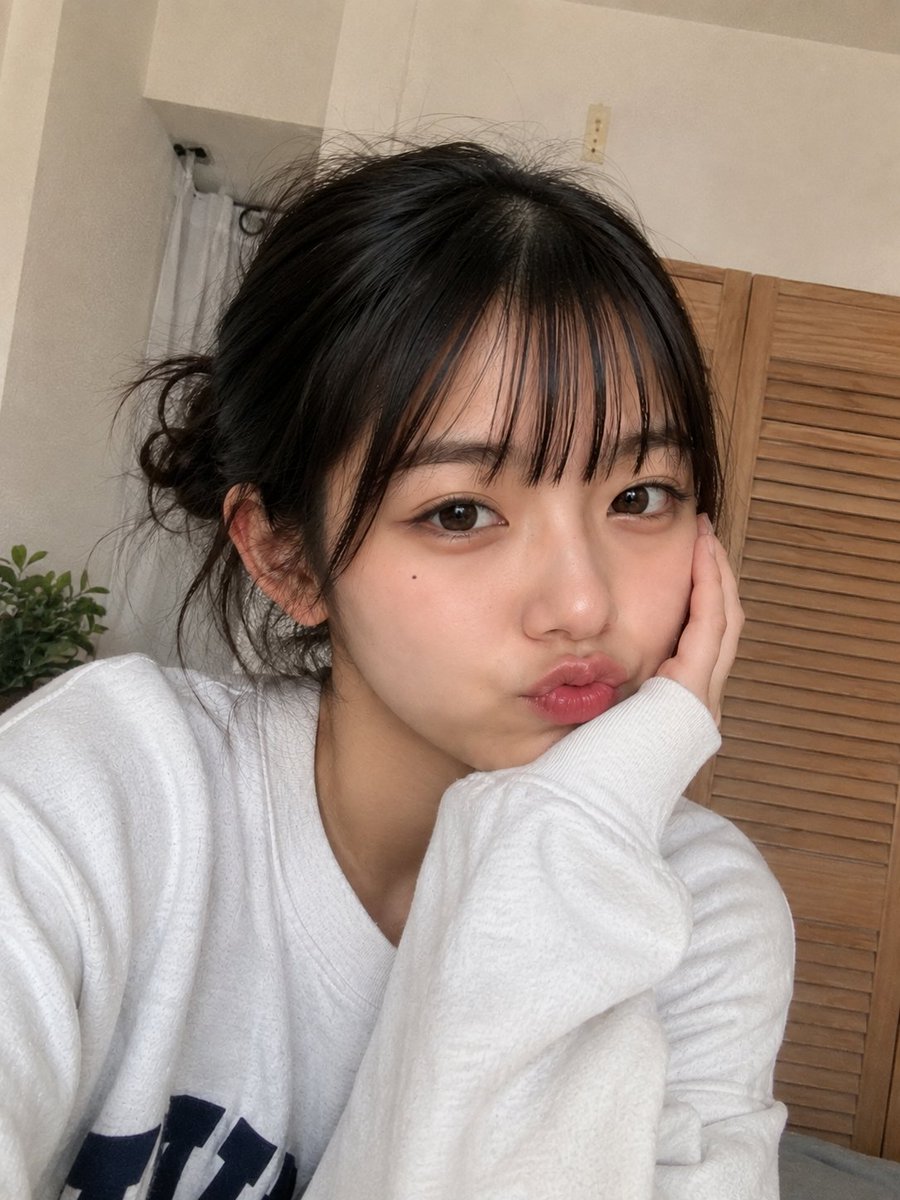 Japanese Woman Candid Bedroom Selfie preview image