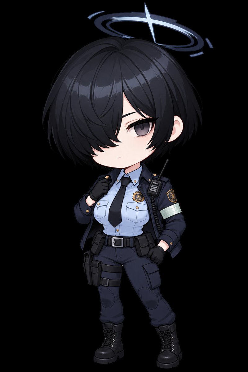 Chibi Tactical Police Girl with Halo preview image
