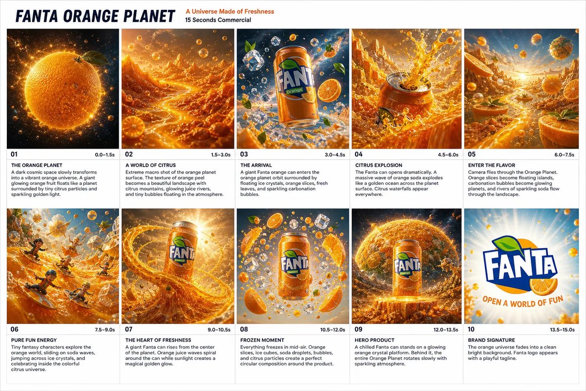 Fanta Orange Planet Storyboard preview image