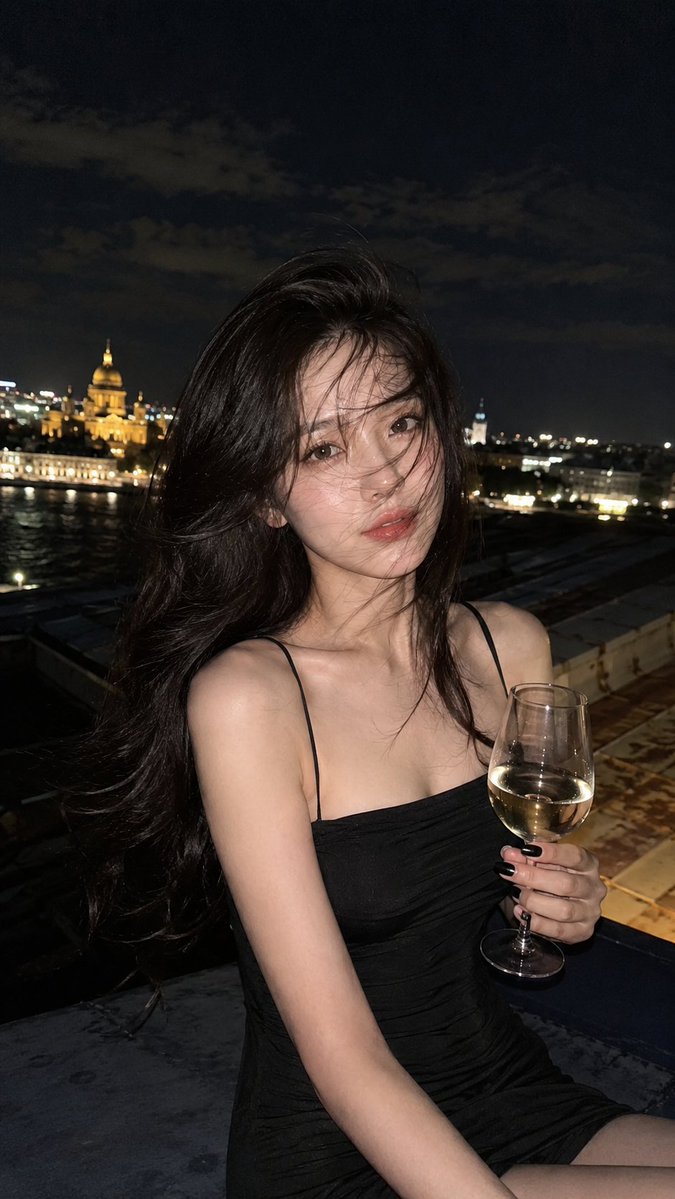 Night Rooftop Portrait in St. Petersburg preview image