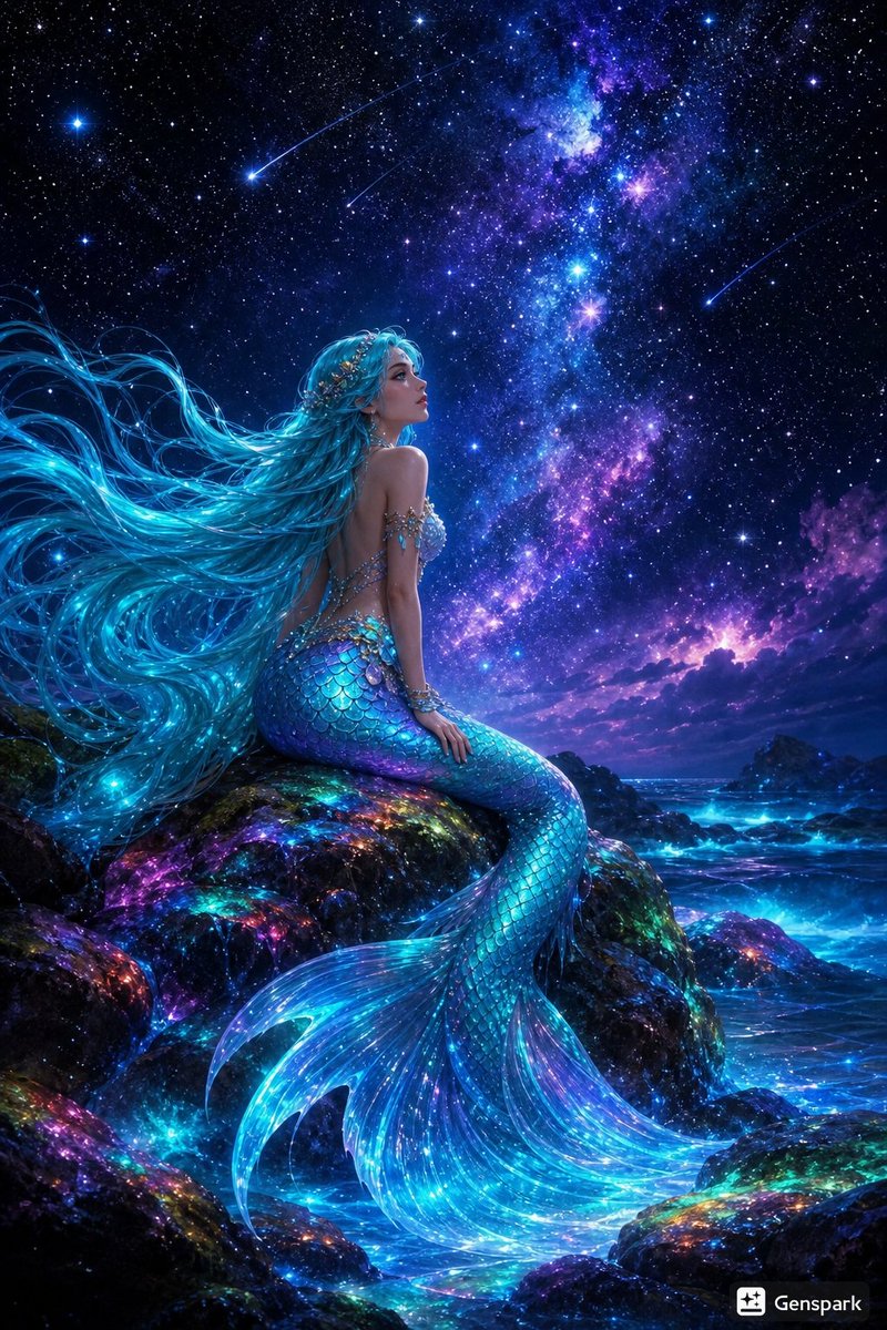 Starry Night Mermaid on Rainbow Reef preview image