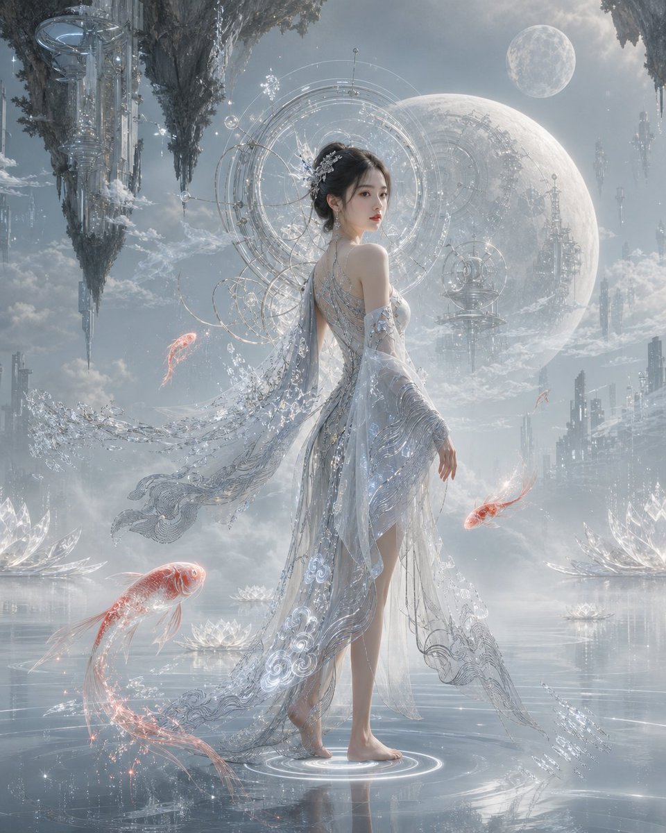 Oriental Futurism Female Concept Art preview image