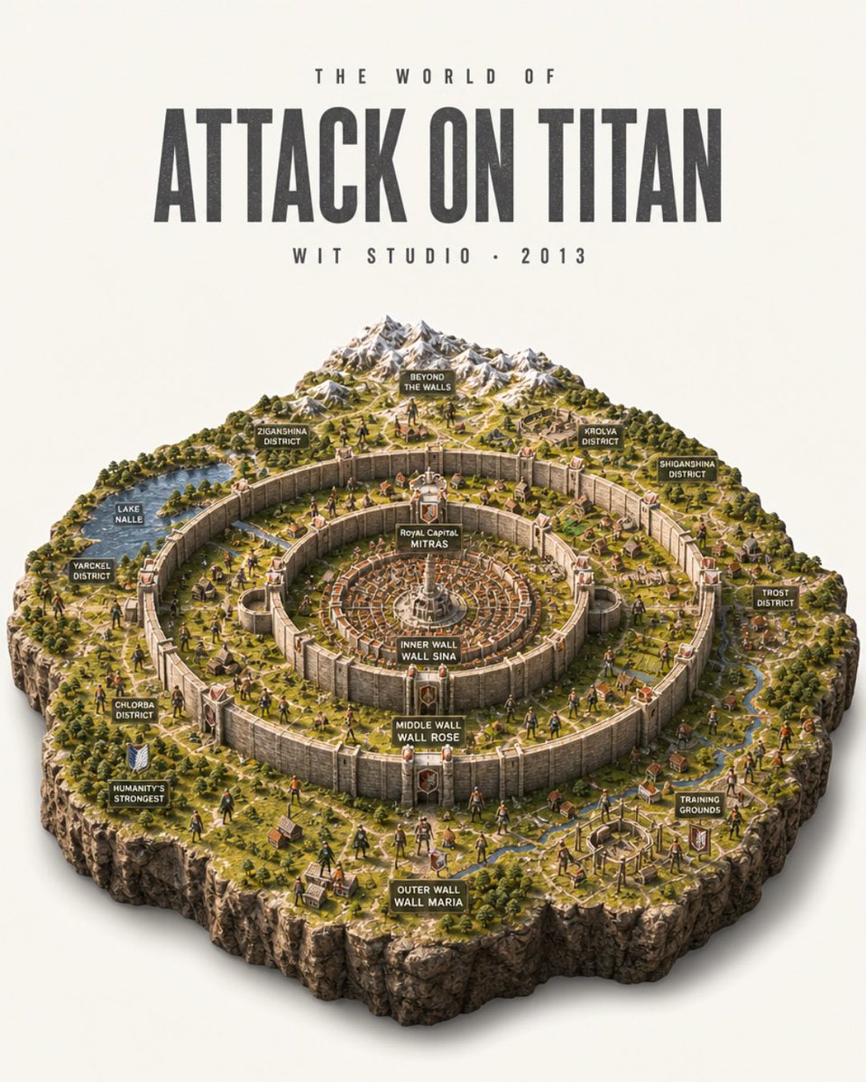 Attack on Titan Isometric Diorama Map preview image