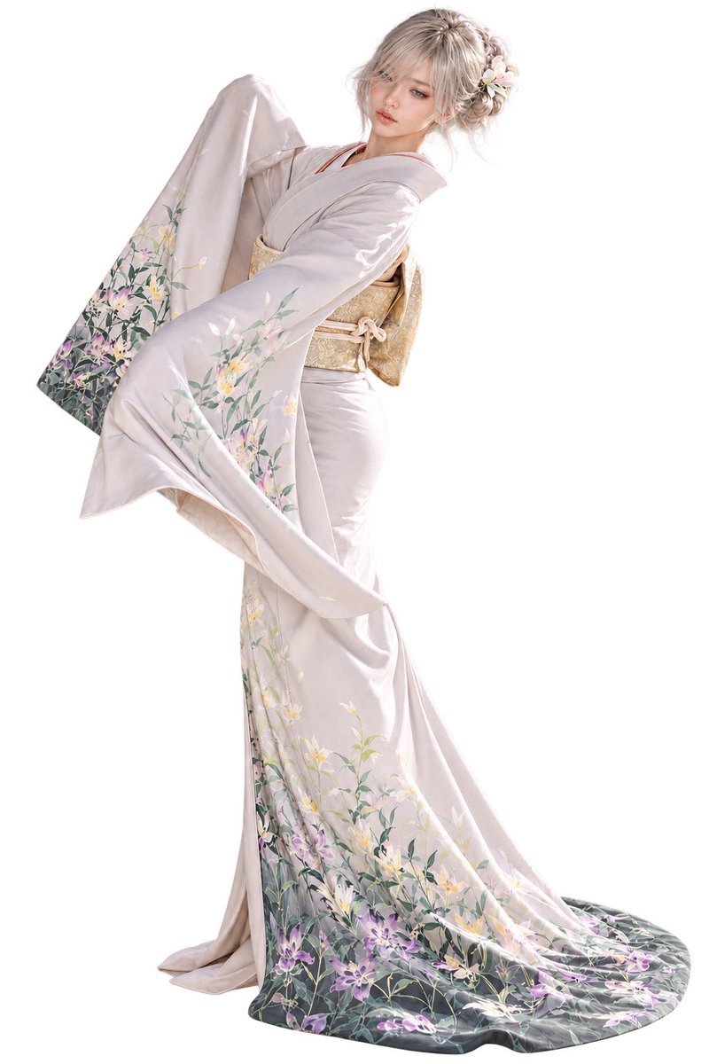 Elegant Furisode Character Cutout preview image