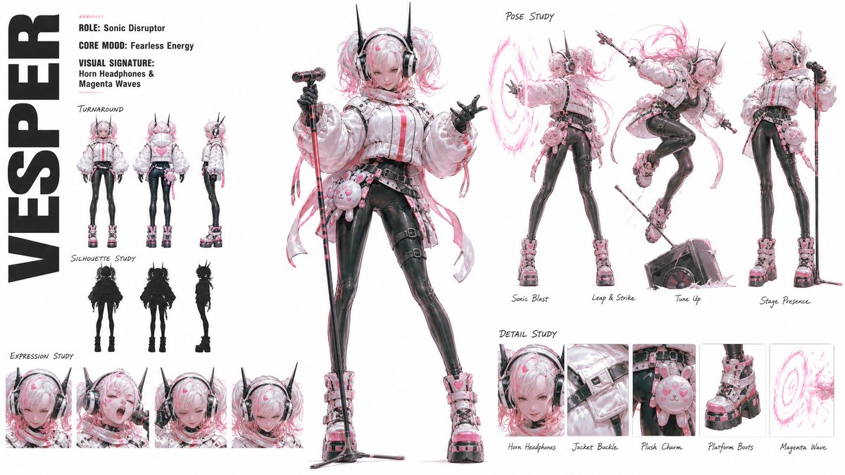 Vesper Cyberpop Character Sheet preview image