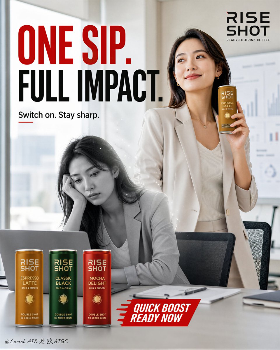 Rise Shot Commercial Coffee Poster preview image