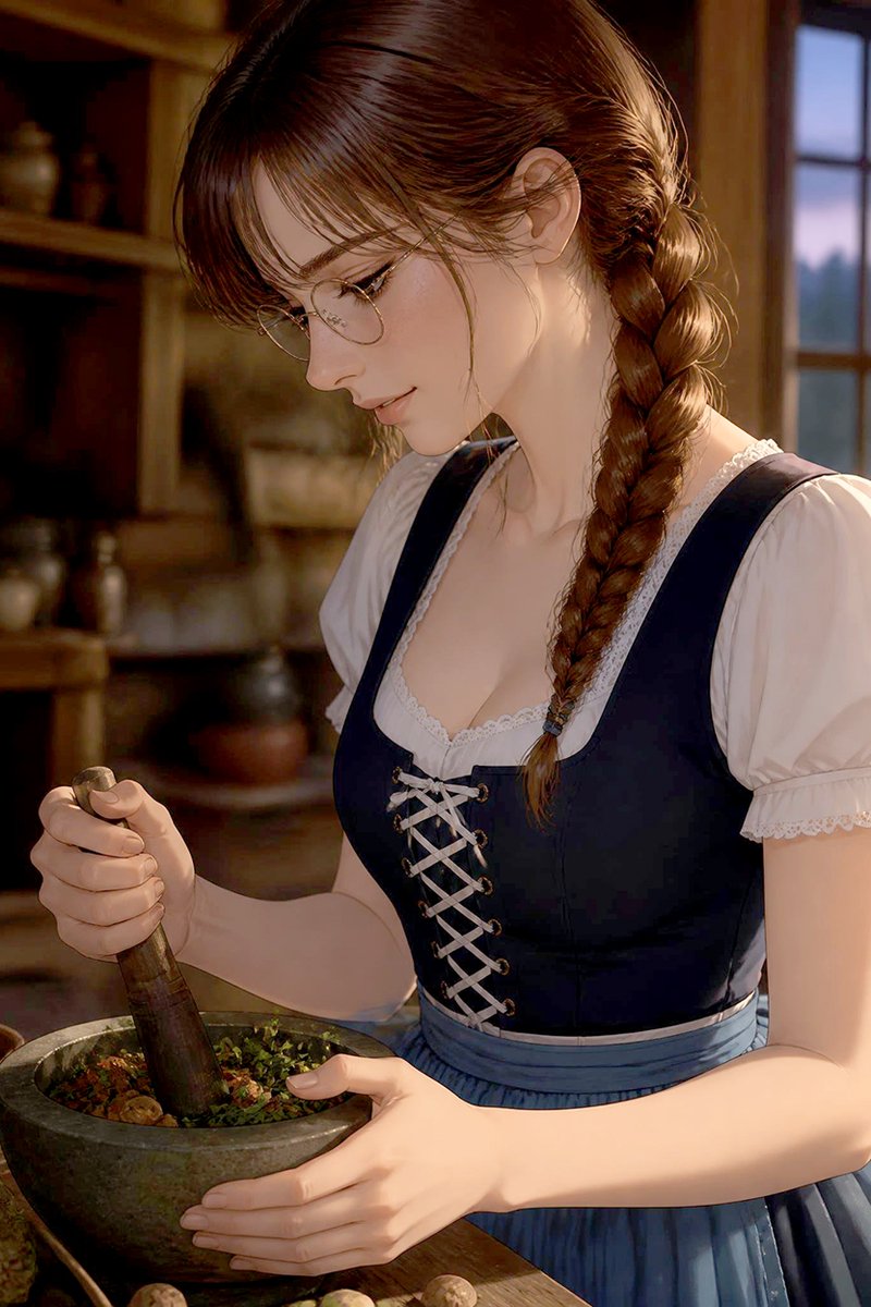 Rustic Herbalist Anime Girl preview image