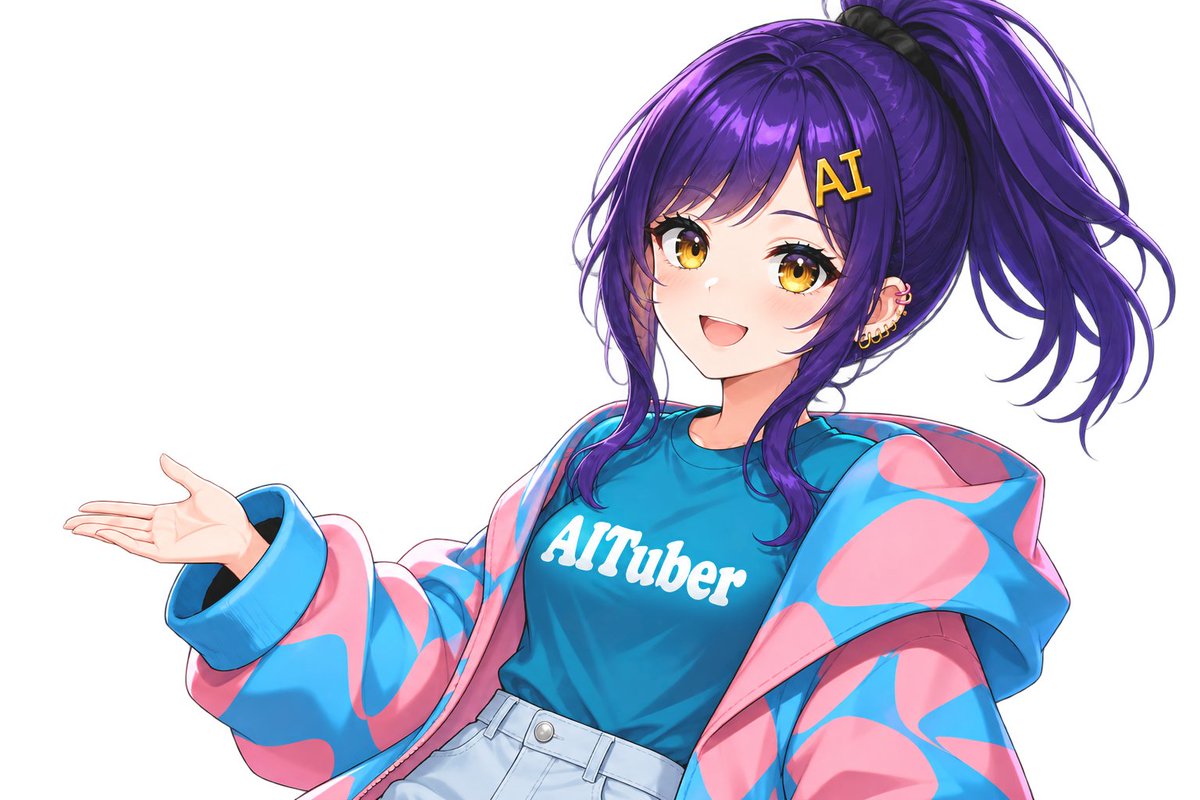 Cheerful AI-Tuber Anime Girl preview image