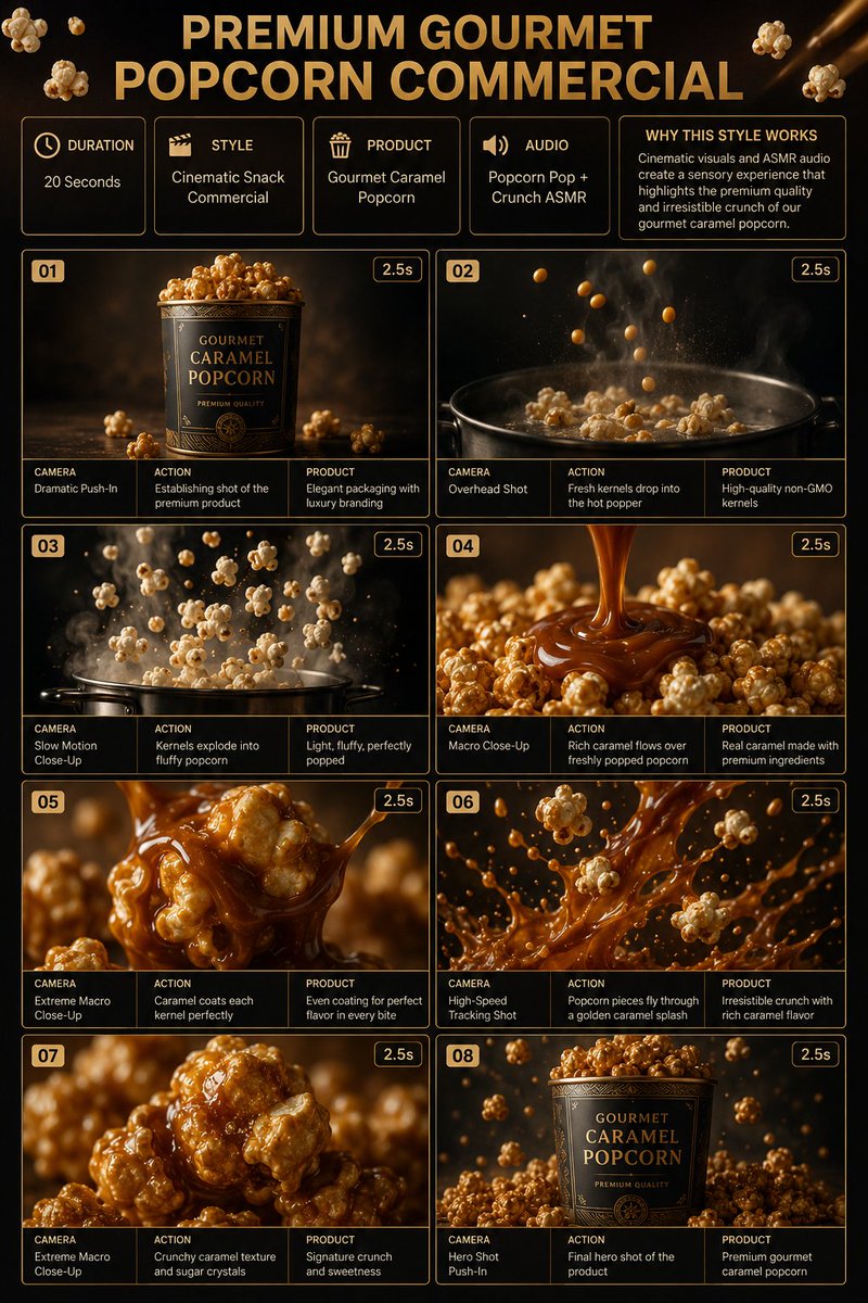 Gourmet Popcorn Storyboard preview image