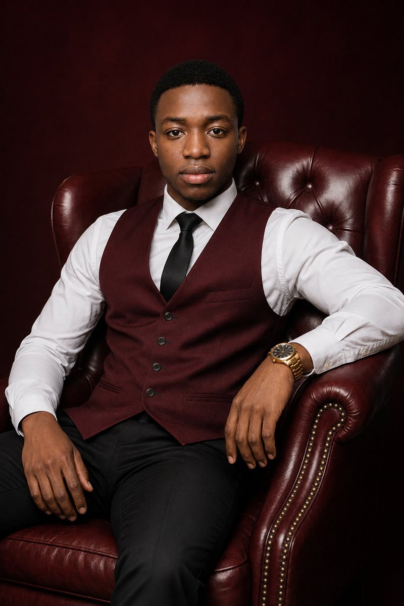Luxury Burgundy Studio Portrait preview image