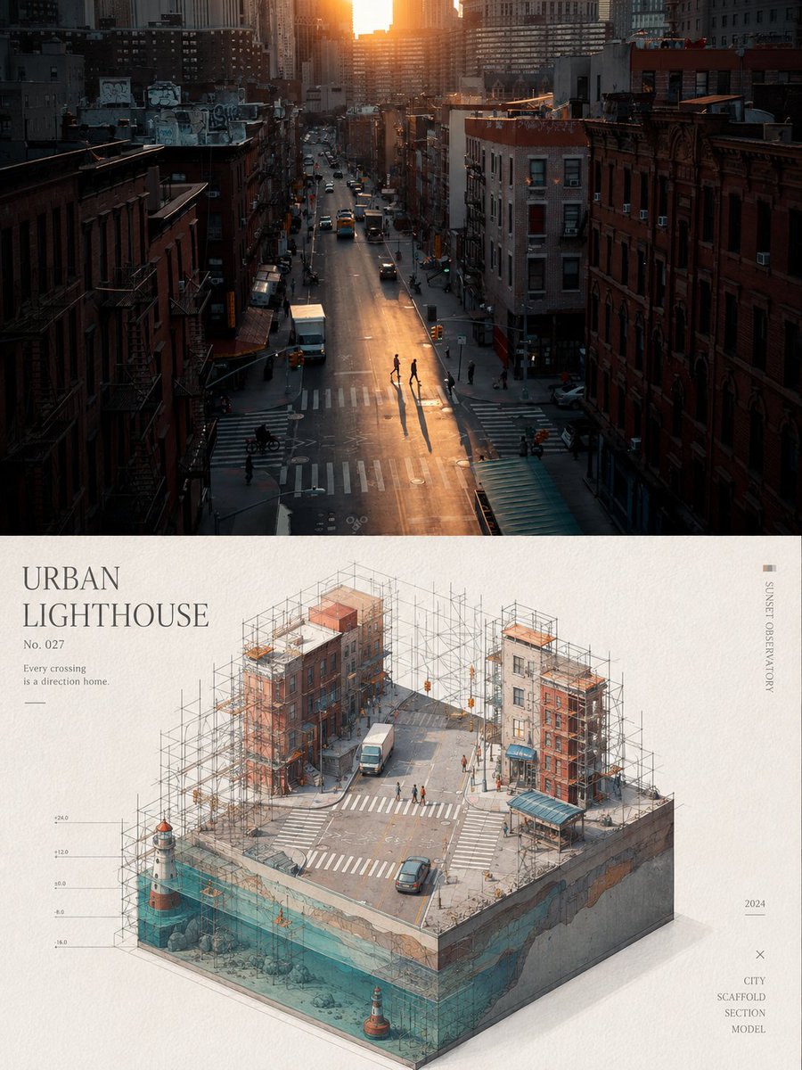 Isometric Mini Architectural Landscape Poster preview image