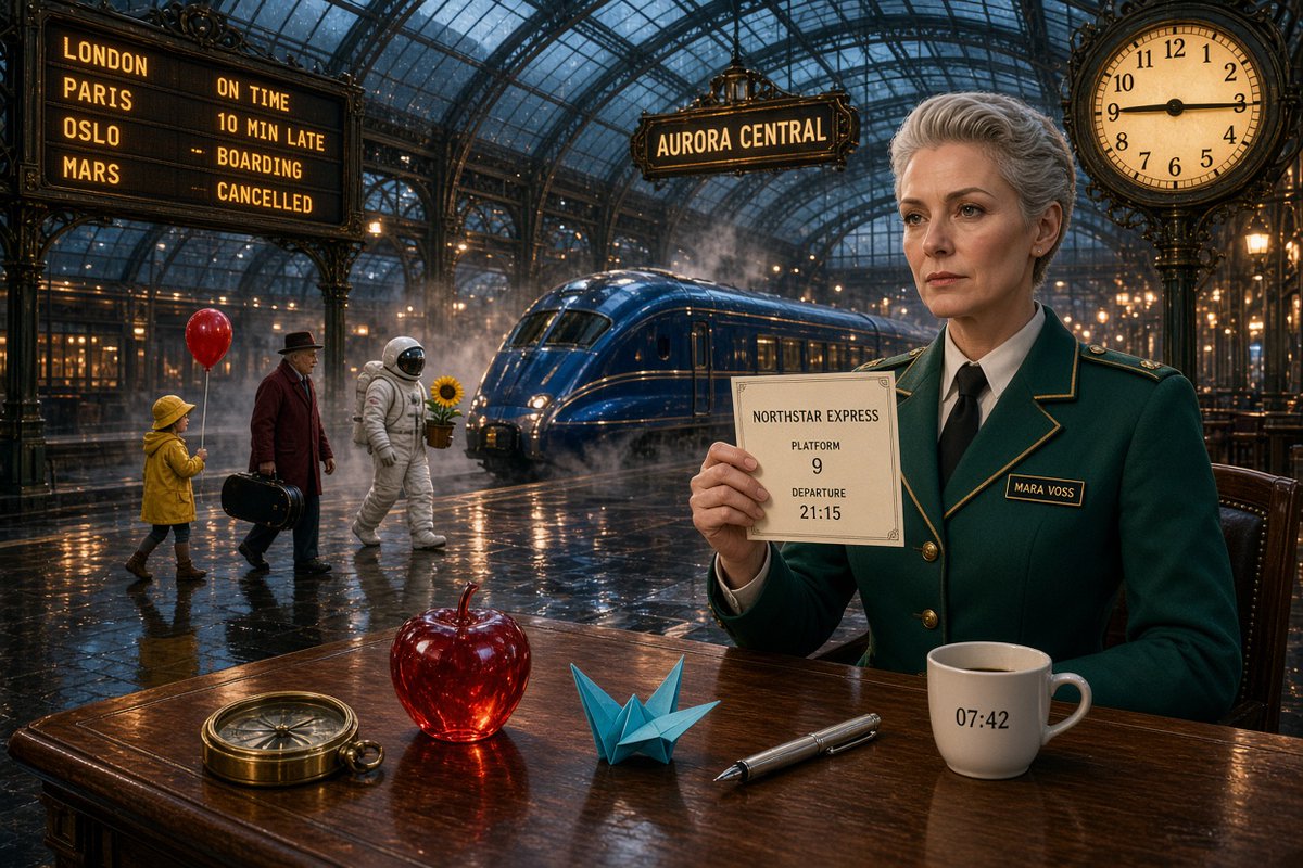 Aurora Central Station Typography Scene preview image