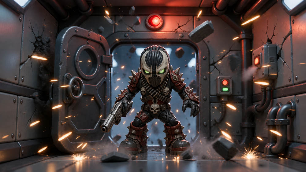 SD Spawn Sci-Fi Corridor Action Scene preview image