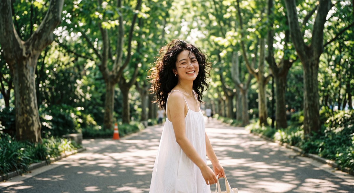 Vintage Film Style Asian Girl Portrait preview image