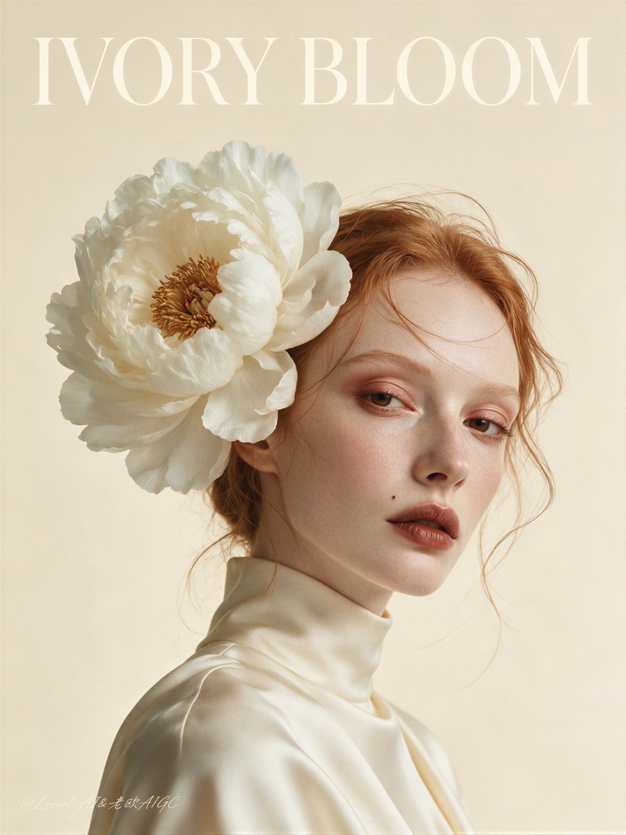 Ivory Bloom Luxury Fashion Poster preview image