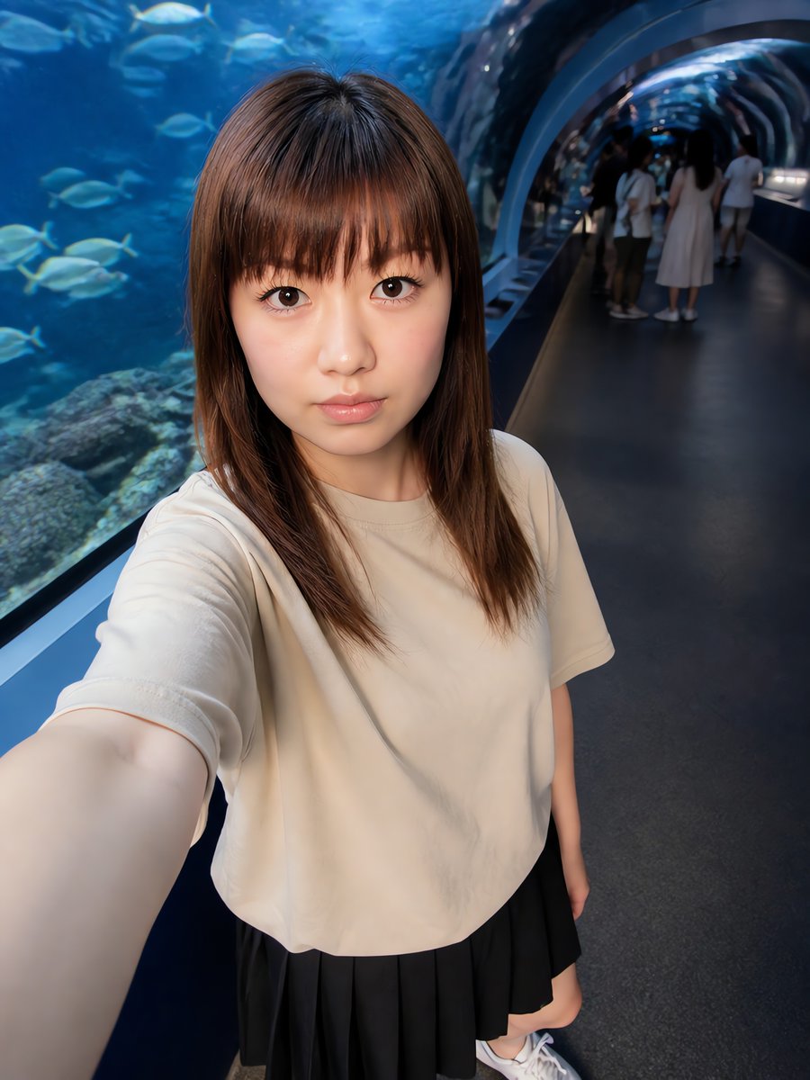 Aquarium Tunnel Selfie Photography preview image