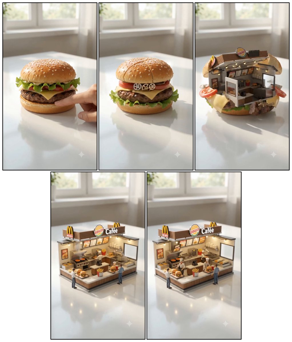 Cheeseburger to Mini Café Storyboard preview image