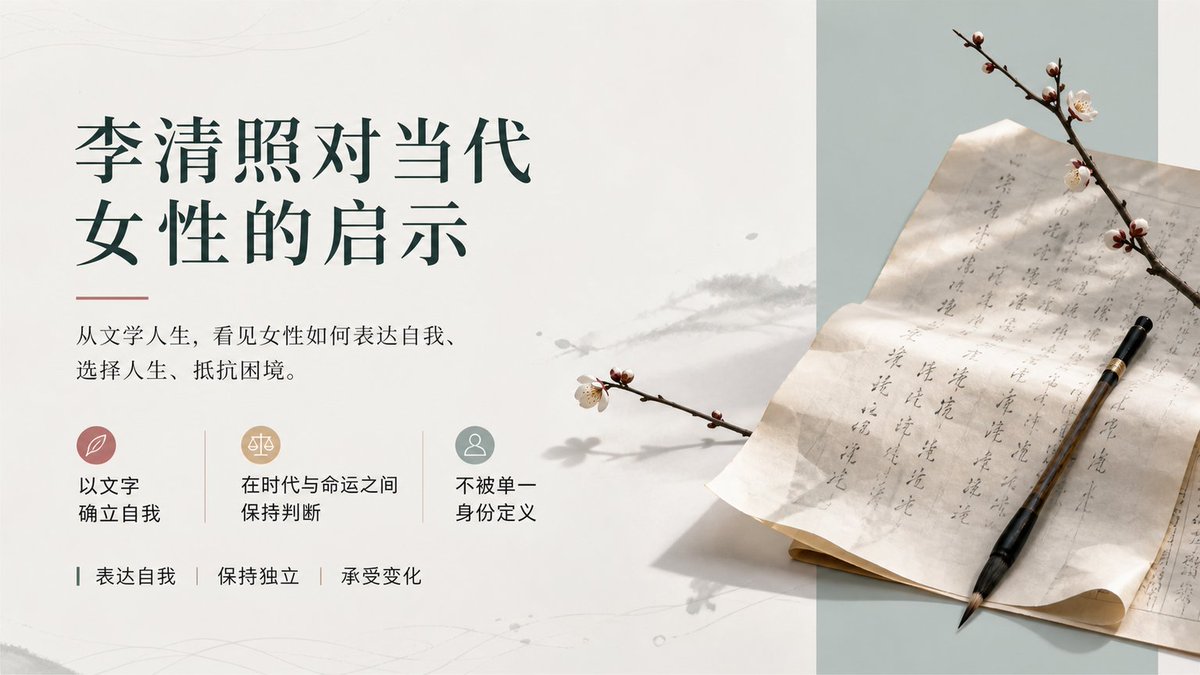 Li Qingzhao Literary Slide preview image