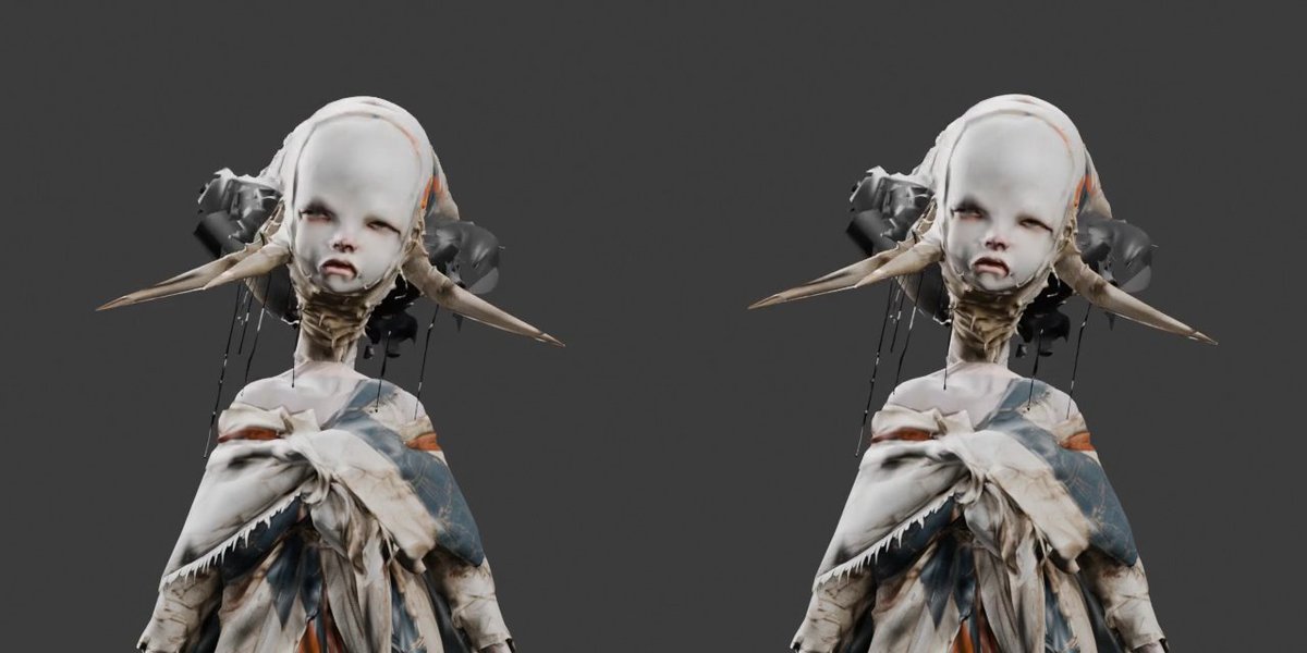 Side-by-Side 3D Character Bust Preview preview image