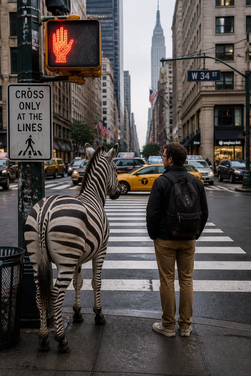 Zebra at City Crosswalk preview image