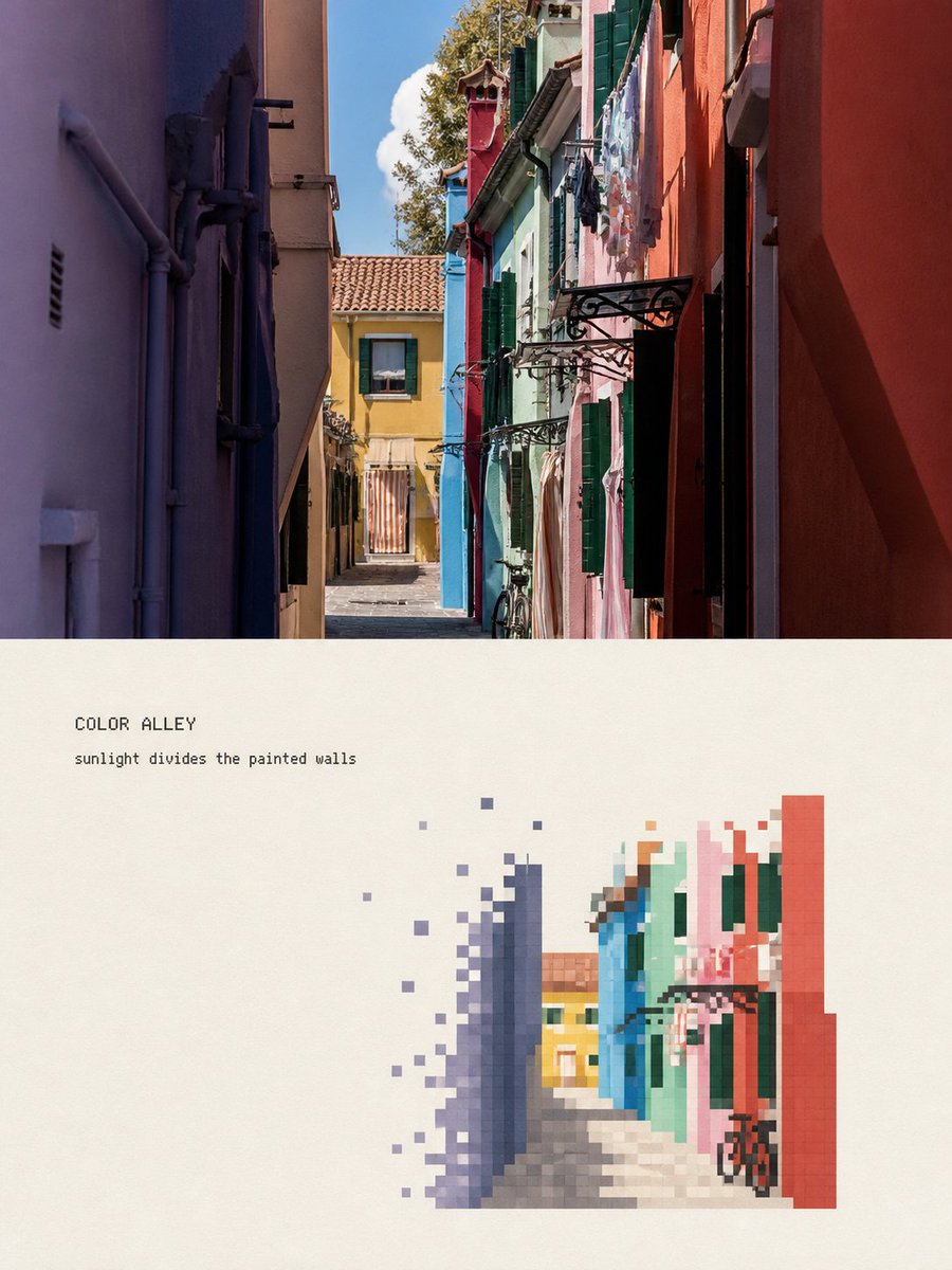 Pixelated Landscape Editorial Poster preview image