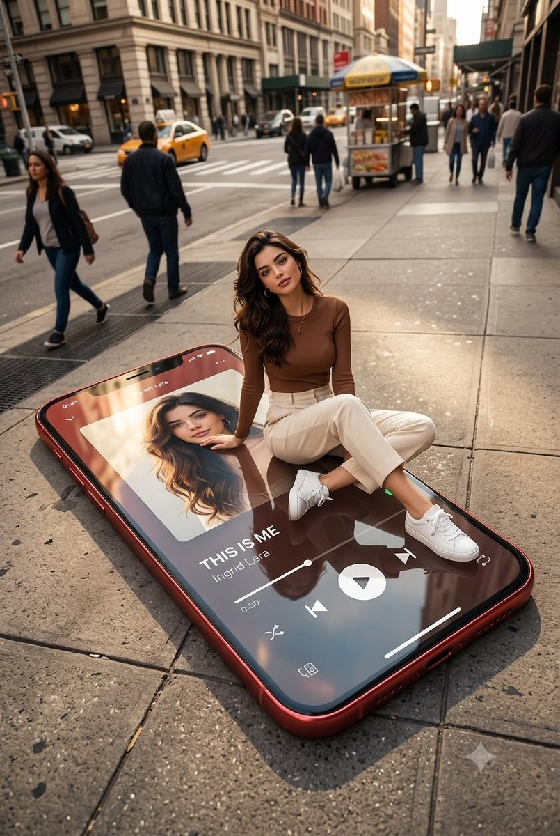 Oversized Smartphone Street Portrait preview image