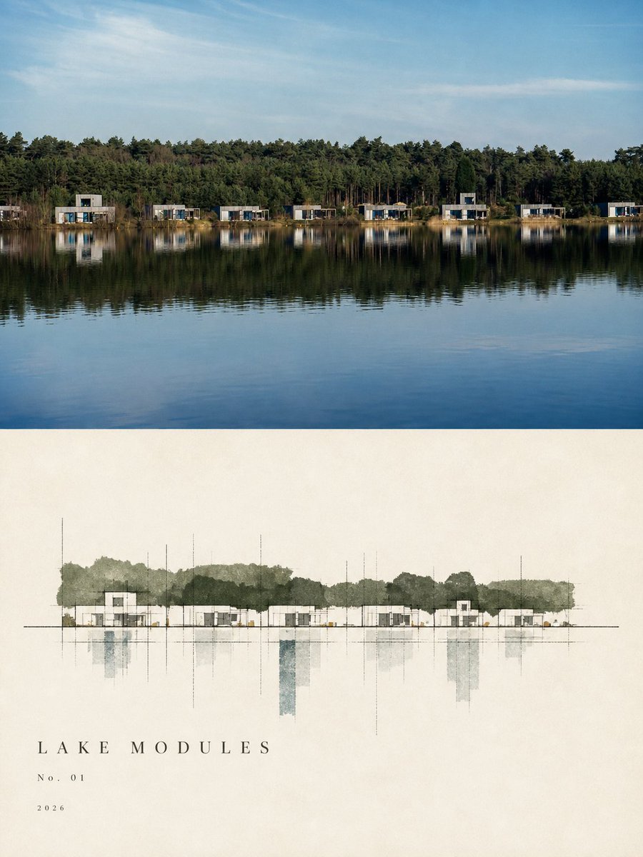 Dual-Style Lakeside Terrain Poster preview image