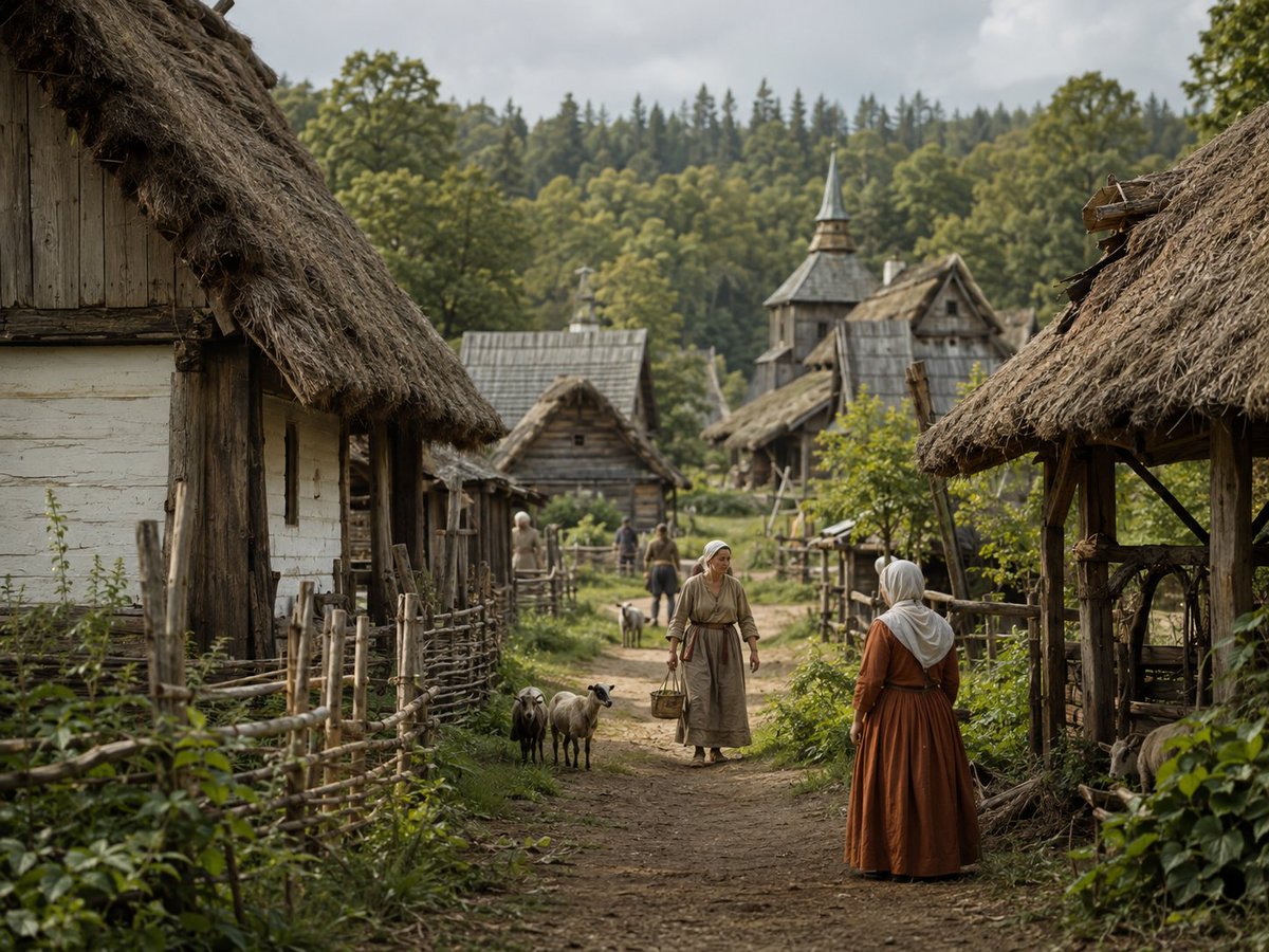 Photorealistic Medieval Village Lane preview image
